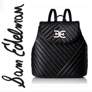 Sam Edelman Black Martha Flap Backpack